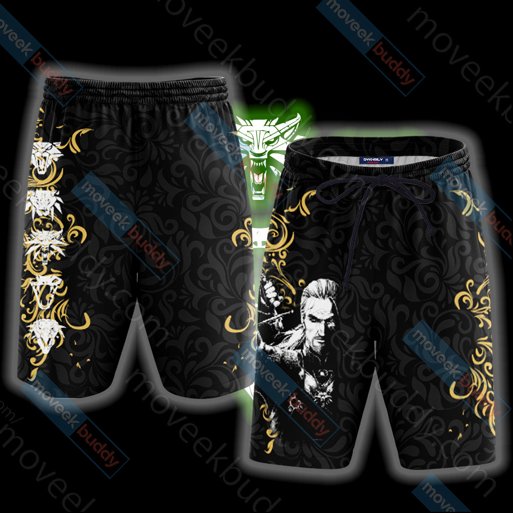 The Witcher - Witcher Sign 3D Beach Shorts S  