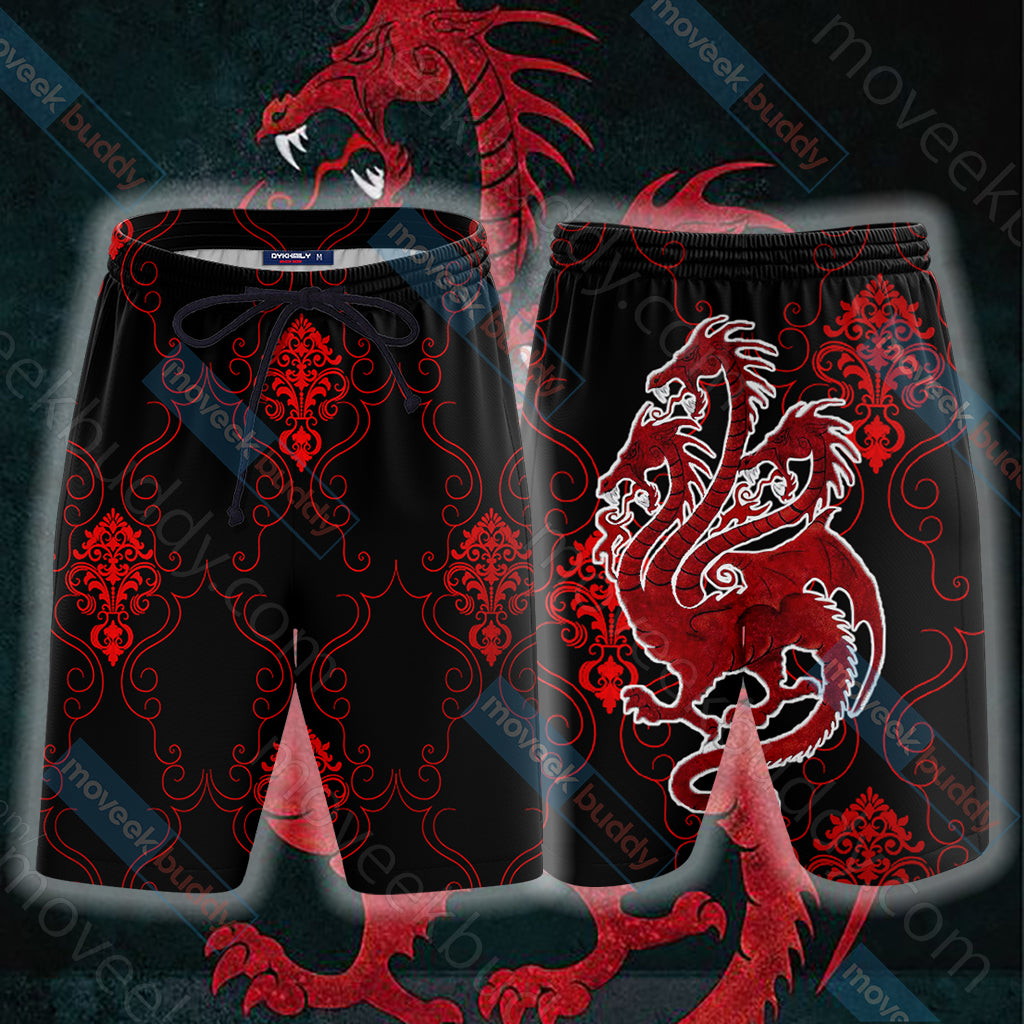 House Targaryen Dragon Game Of Thrones Beach Shorts US/EU XXS (ASIAN S)  