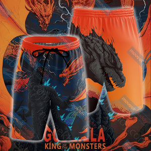 Godzilla King Of The Monsters Beach Shorts S  