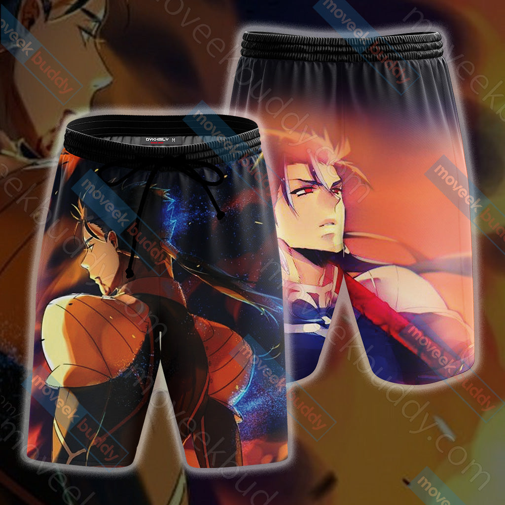 Fate/Stay Night Lancer 3D Beach Shorts S  