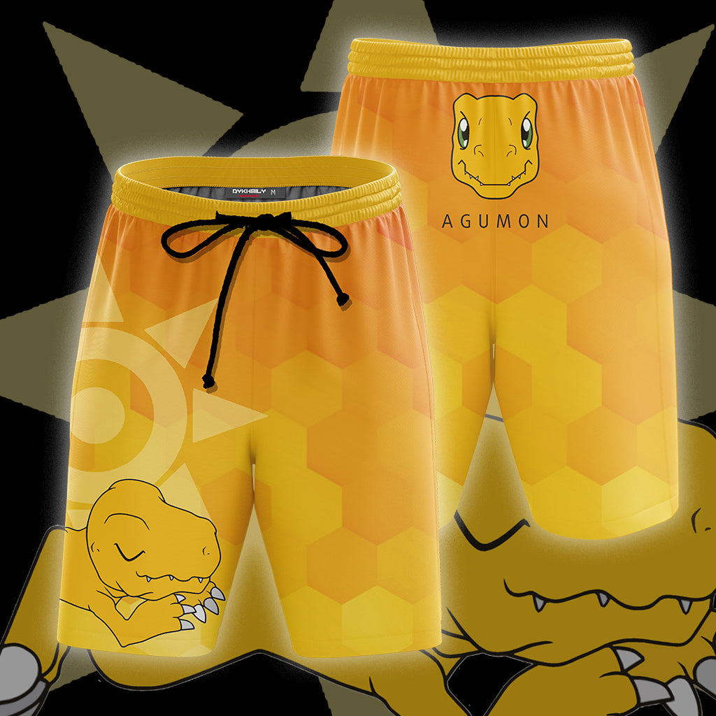 Digimon - Agumon New Style Unisex Beach Shorts S  
