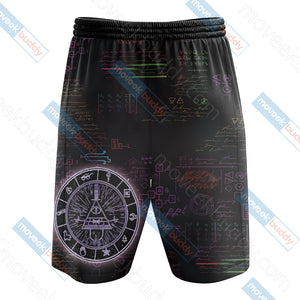 Gravity Falls Bill Cipher Wheel Unisex 3D Beach Shorts   