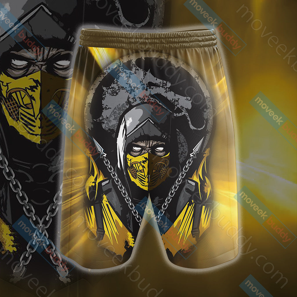 Mortal Kombat Scorpion New Look 3D Beach Shorts   