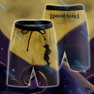 Kingdom Hearts New Version Unisex 3D Beach Shorts S  