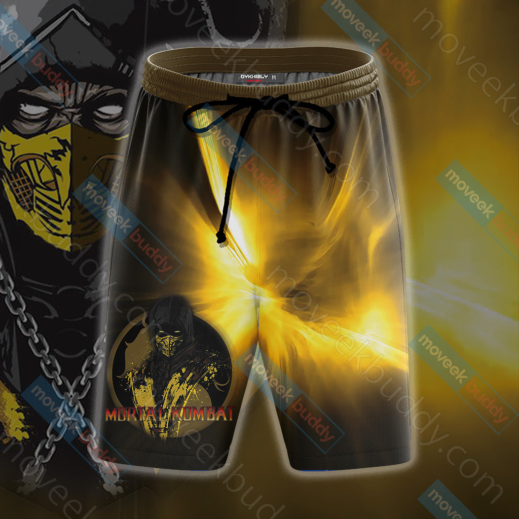 Mortal Kombat Scorpion New Look 3D Beach Shorts   