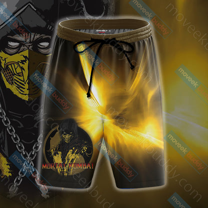 Mortal Kombat Scorpion New Look 3D Beach Shorts   