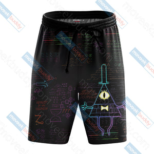 Gravity Falls Bill Cipher Wheel Unisex 3D Beach Shorts   