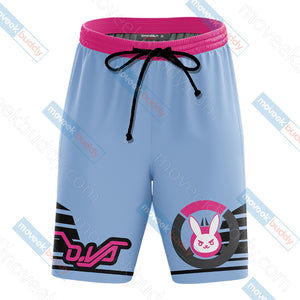 Overwatch - D.Va Symbol 3D Beach Shorts   