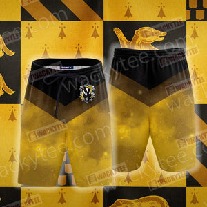 Hufflepuff Edition Harry Potter New Unisex 3D T-shirt Beach Shorts S 