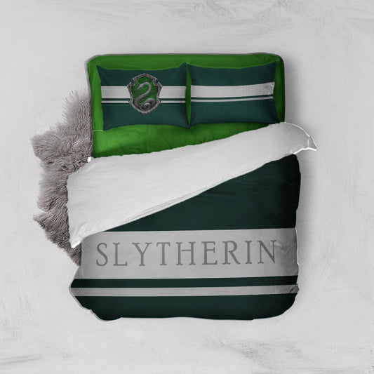 Hogwarts House Slytherin Harry Potter Bed Set Twin (3PCS)  