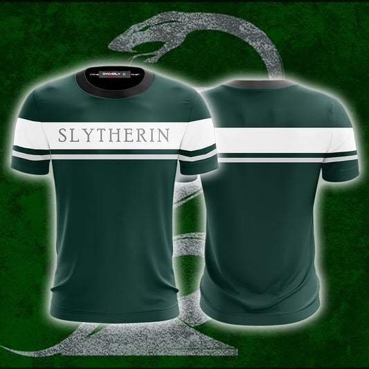 Hogwarts House Slytherin Harry Potter Unisex 3D T-shirt   