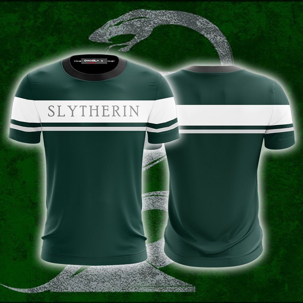 Hogwarts House Slytherin Harry Potter Unisex 3D T-shirt   