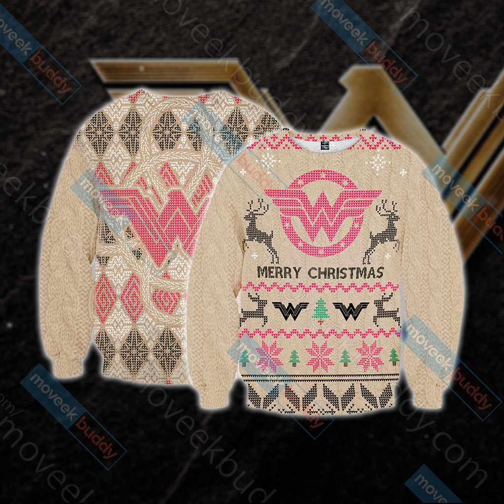 Wonderwoman Knitting Style Unisex 3D Sweater S  