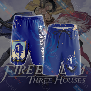 Fire Emblem - The Blue Lions 3D Beach Shorts S  