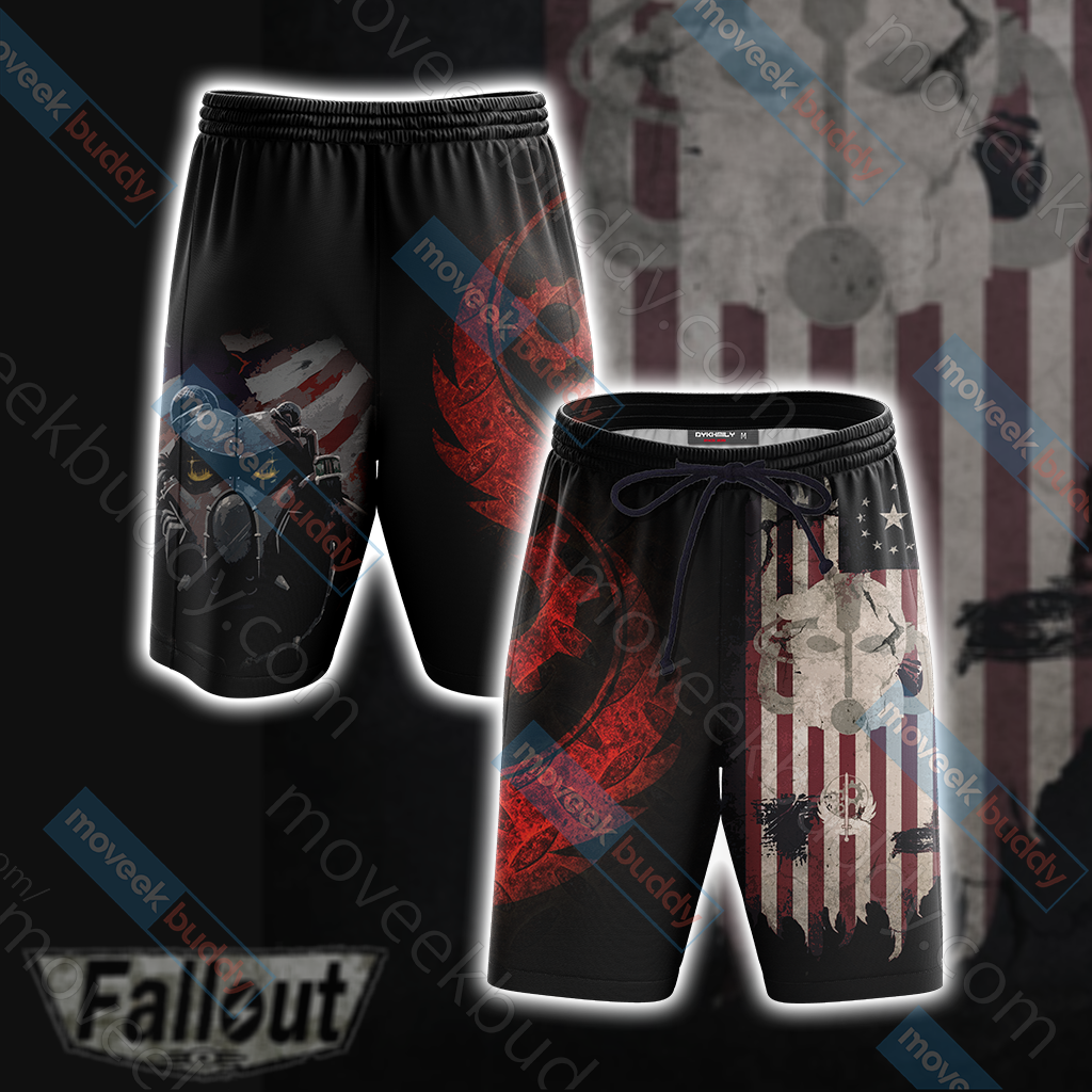 Fallout Brotherhood Of Steel New Unisex Beach Shorts US/EU XXS (ASIAN S)  