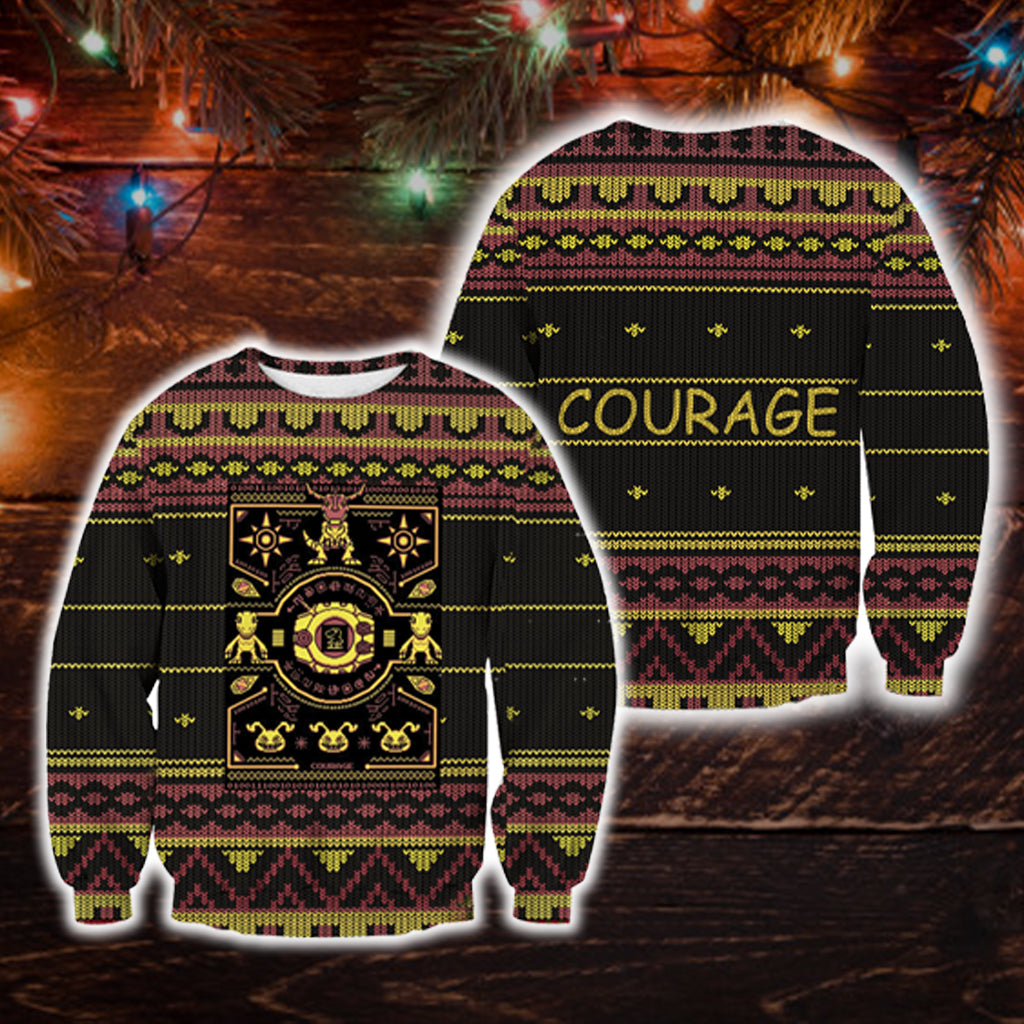 Digimon - Courage New Collection Unisex 3D Sweater S  