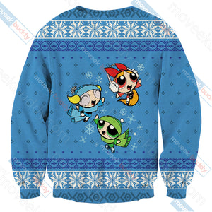 The Powerpuff Girls Christmas Style Unisex 3D Sweater   