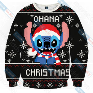 Stitch Ohana Christmas Unisex 3D Sweater   