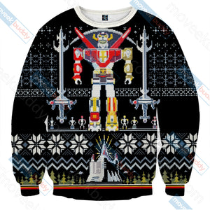 Voltron Knitting Style Unisex 3D Sweater   