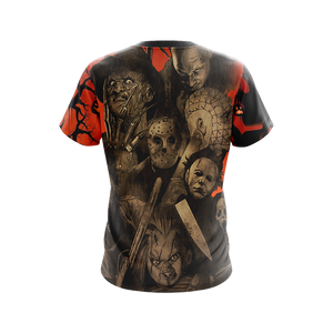 Horror Characters Halloween TV Show Unisex 3D T-shirt   