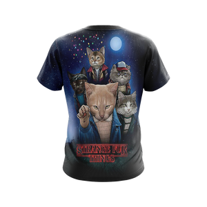 Stranger Things x Cats Unisex 3D T-shirt   