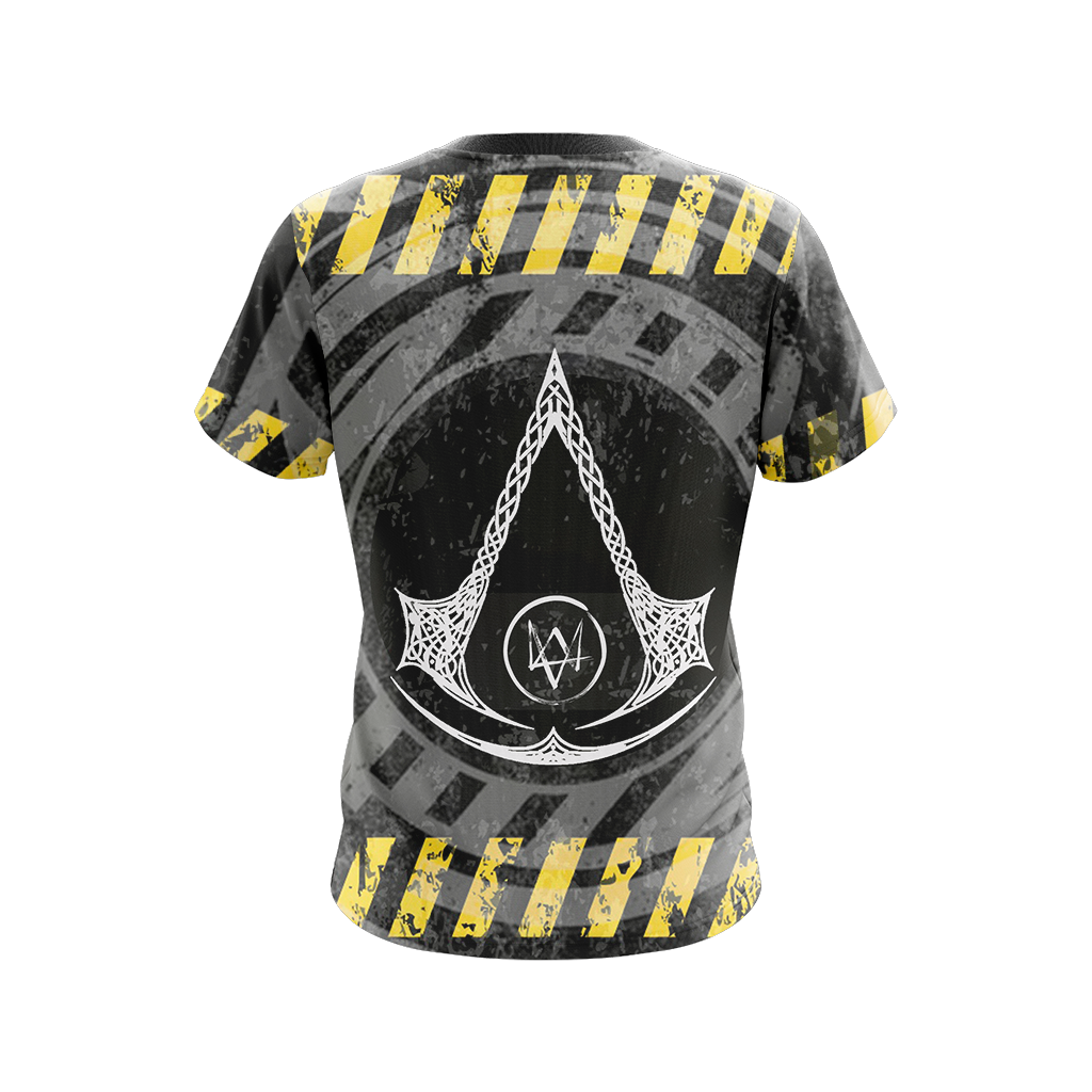 Assassin's Creed Watch Dogs Crossover Unisex 3D T-shirt   