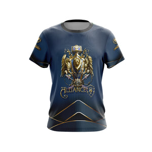 World Of Warcraft - Alliance races crest Unisex 3D T-shirt   
