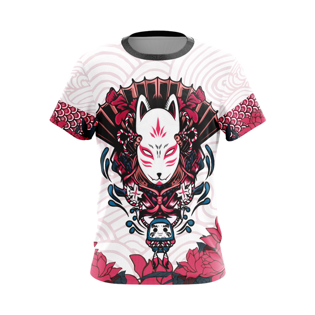 Naruto Kitsune Mask Unisex 3D T-shirt   