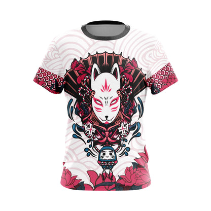 Naruto Kitsune Mask Unisex 3D T-shirt   