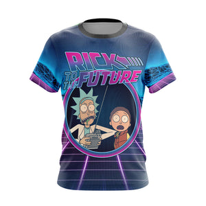 Back To The Future x Rick and Morty Unisex 3D T-shirt   