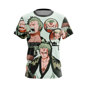 One Piece Roronoa Zoro Unisex 3D T-shirt Zip Hoodie Pullover Hoodie   