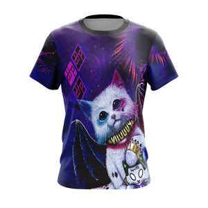 Harley Quinn Cute Cat Unisex 3D T-shirt Zip Hoodie   