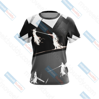 Final Fantasy 7 - Sephiroth v Cloud Unisex 3D T-shirt   