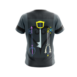 Kingdom Hearts - Weapons Symbol Style Unisex 3D T-shirt   