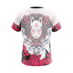 Naruto Kitsune Mask Unisex 3D T-shirt   