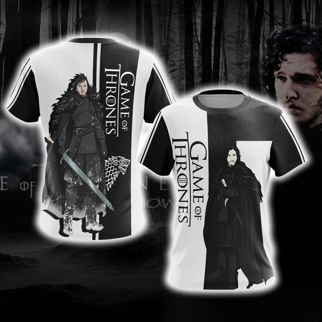 Game Of Thrones - Jon Snow Character Unisex 3D T-shirt S  