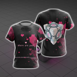 Portal Companion Cube Unisex 3D T-shirt   