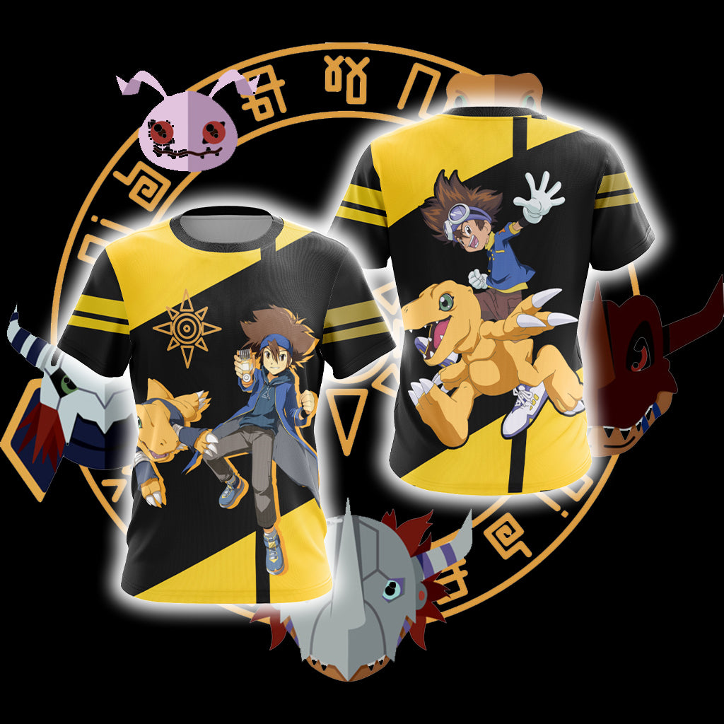 Digimon - Tai Kamiya And Agumon Unisex 3D T-shirt   