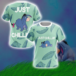 Eeyore Just Chillin Style Unisex 3D T-shirt   