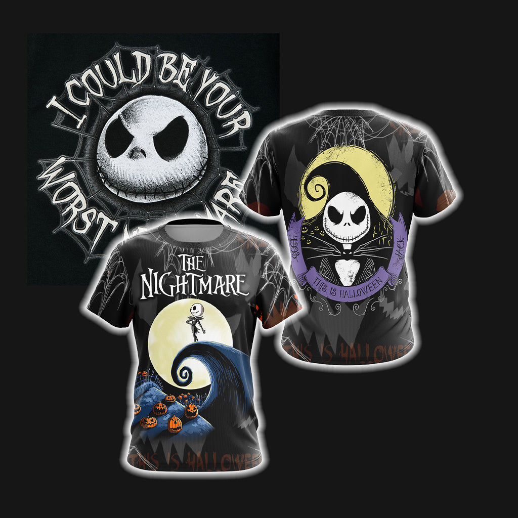 Nightmare Before Christmas - Jack Skellington Unisex 3D T-shirt   