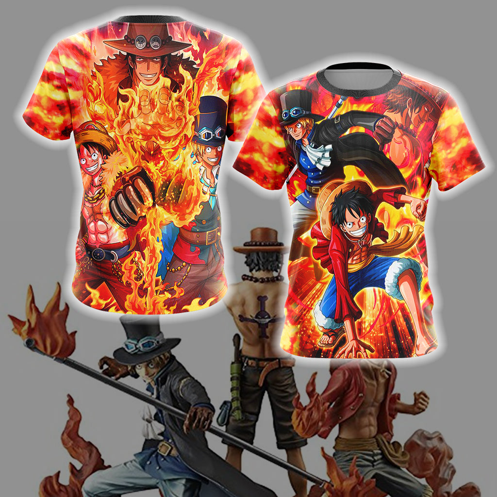One Piece - Luffy, Sabo, Ace Unisex 3D T-shirt   