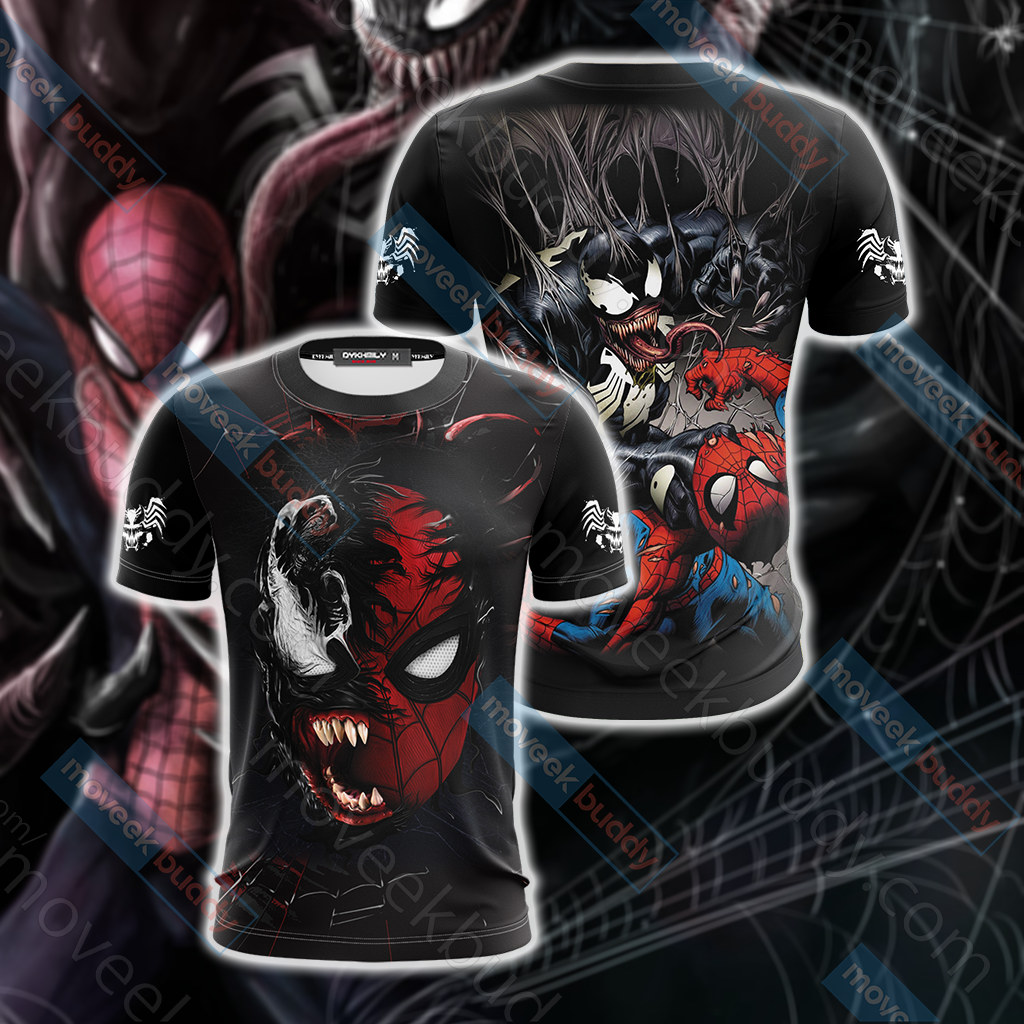 Spider-Man and Venom Unisex 3D T-shirt S  