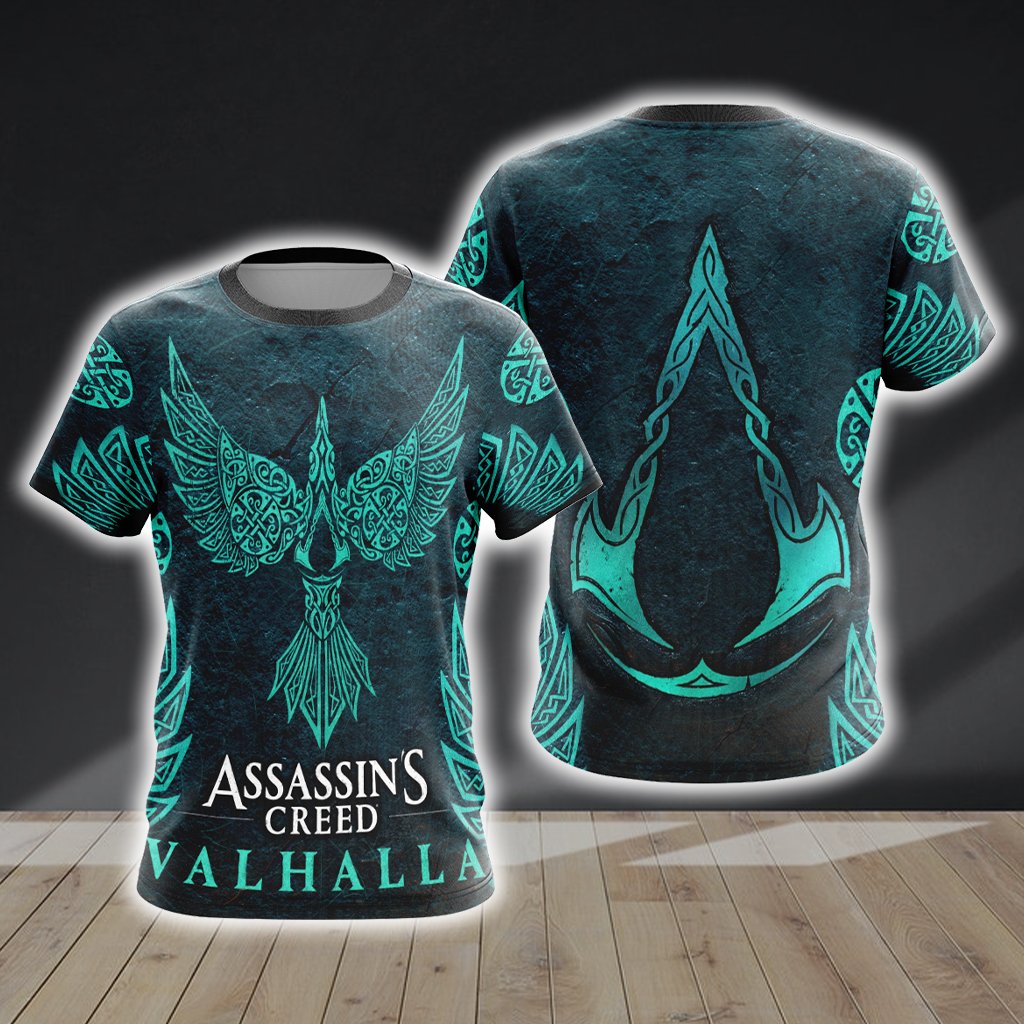 Assassin's Creed Valhalla Unisex 3D T-shirt Zip Hoodie Pullover Hoodie T-shirt S 
