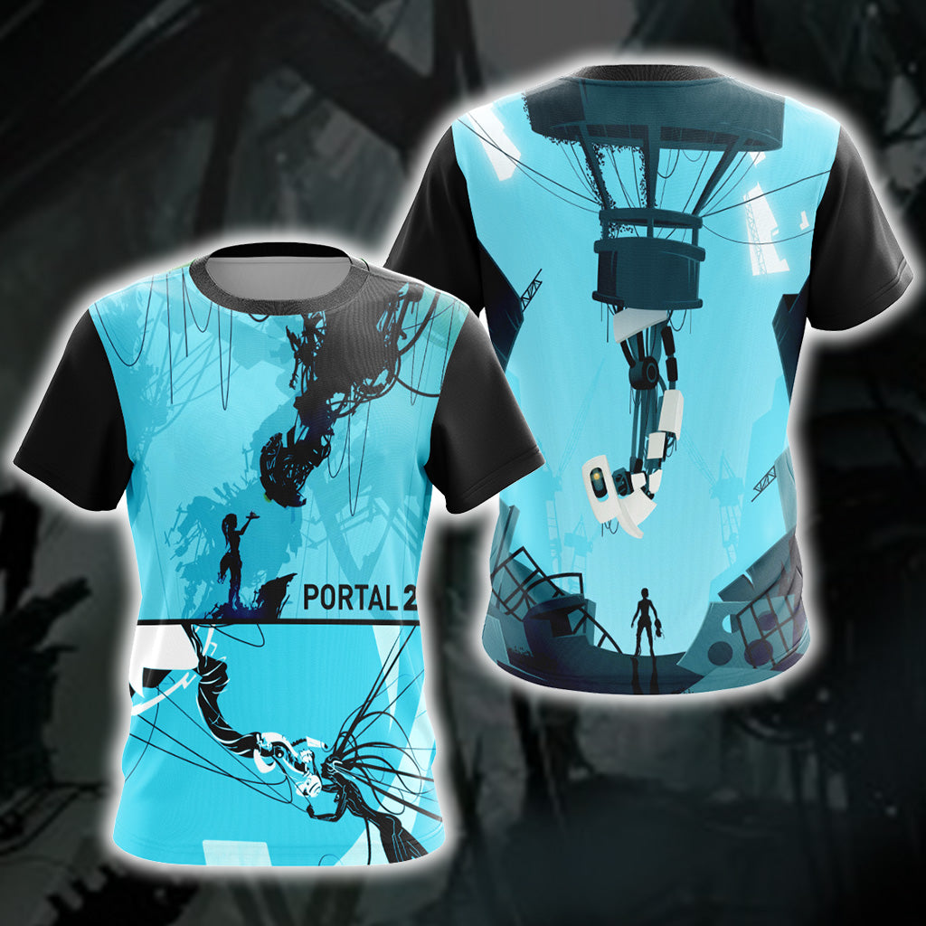 Portal 2 New Collection Unisex 3D T-shirt US/EU S (ASIAN L)  