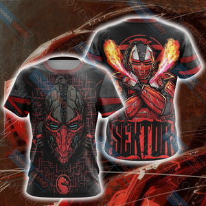 Mortal Kombat - Sektor Unisex 3D T-shirt US/EU S (ASIAN L)  