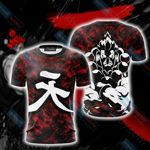 Street Fighter Akuma Unisex 3D T-shirt   