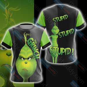 The Grinch "stupid, stupid, stupid!" Unisex 3D T-shirt   