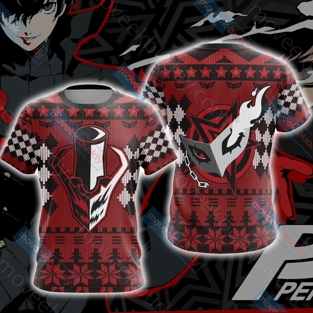 Persona 5 Christmas Style Unisex 3D T-shirt   