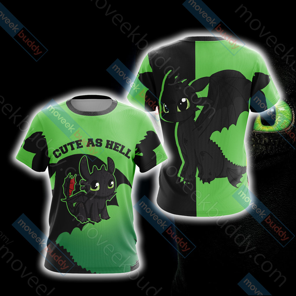 How To Train Your Dragon - Toothless Unisex 3D T-shirt   