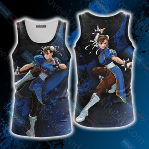 Street Fighter - Chun Li Unisex 3D T-shirt Tank Top S 